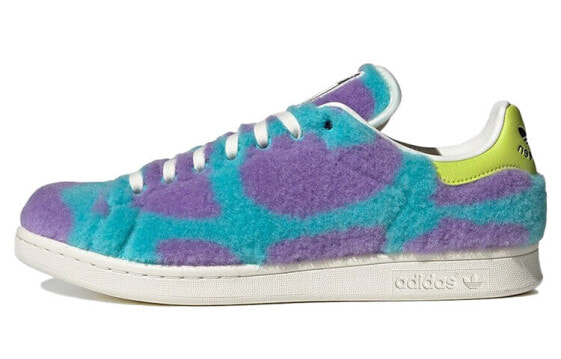 Кеды adidas originals StanSmith Monsters Inc - мужские/женские, сине-фиолетовые, антискользящие, износостойкие, низкие.