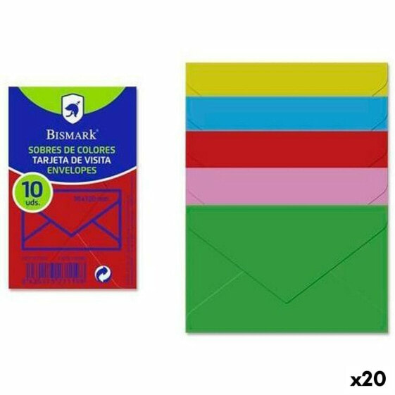 Конверты цветные Bismark бумага 7,6 x 12 см (20 штук)