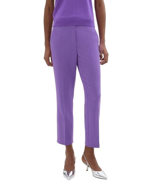 Theory High-Waist Slim Crop Pant Women's Pink 4