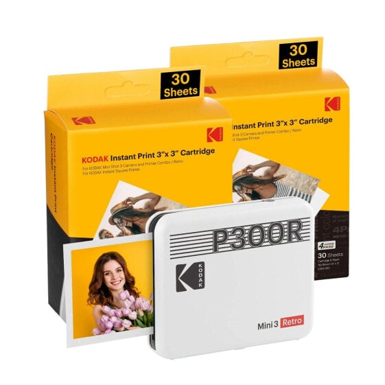 Фотопринтер Kodak MINI 3 RETRO P300RW60 Белый