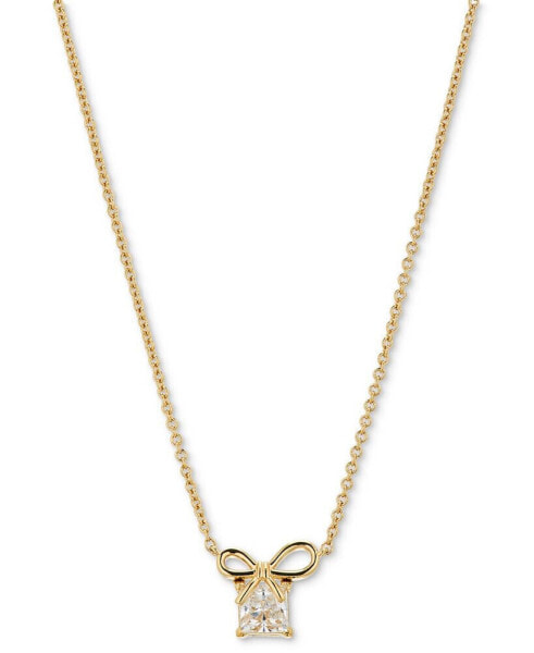 Cubic Zirconia Gift Pendant Necklace, 16" + 2" extender