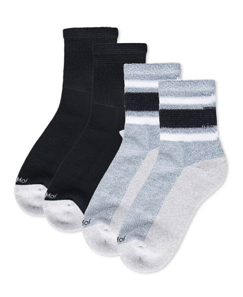 Носки MEMOI мужские Диабетические винтажные полупенные четверть плетеные носки, пара 2