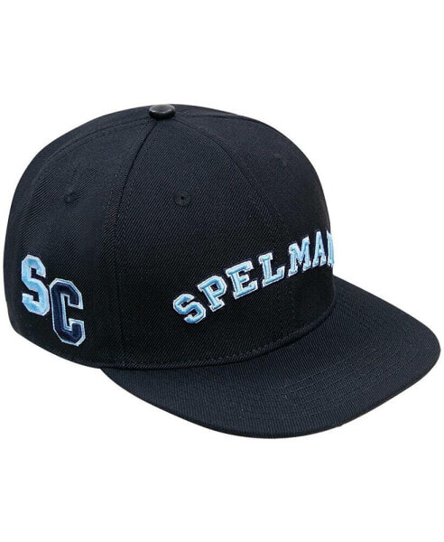 Men's Black Spelman College Jaguars Arch Over Logo Evergreen Snapback Hat