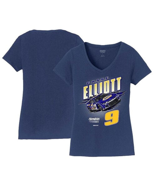 Women's Royal Chase Elliott NAPA Racer V-Neck T-Shirt