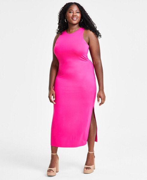 Trendy Plus Size Sleeveless Bodycon Maxi Dress, Created for Macy's