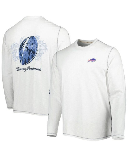 Men's White Buffalo Bills Laces Out Billboard Long Sleeve T-shirt