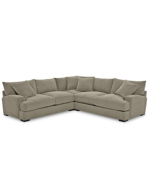 Rhyder 3-Pc. 'L' Shaped Fabric Sectional Sofa, Created for Macy's