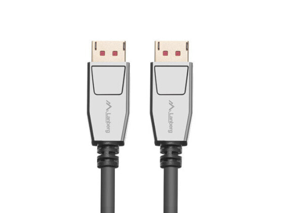 Lanberg CA-DPDP-20CU-0018-BK - 1.8 m - DisplayPort - DisplayPort - Male - Male - 7680 x 4320 pixels