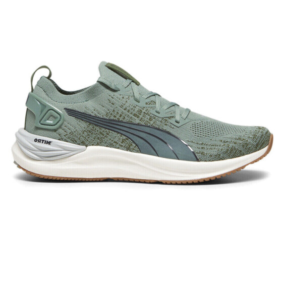 Puma Electrify Nitro 3 Knit Running Mens Green Sneakers Athletic Shoes 37908406