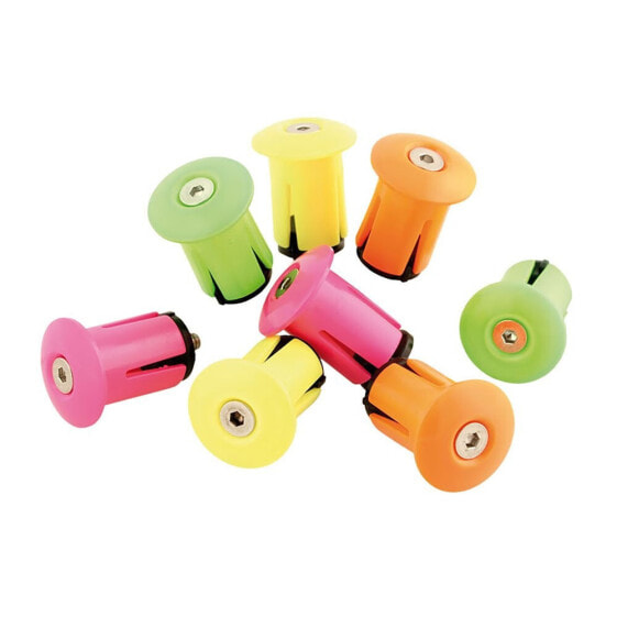 Ручки руля Velo Pair of Grip Plugs Supplementary Fluorescent Orange