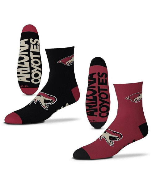 Носки квартальной длины для мужчин For Bare Feet Arizona Coyotes 2-Pack