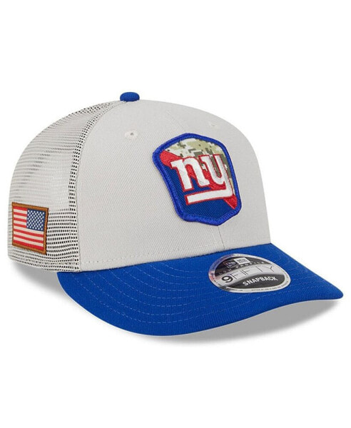 Men's Stone, Royal New York Giants 2023 Salute To Service Low Profile 9FIFTY Snapback Hat