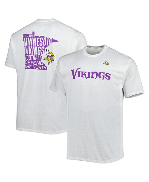 Men's White Minnesota Vikings Big and Tall Hometown Collection Hot Shot T-shirt