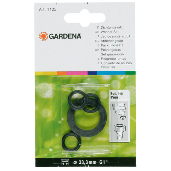 Gardena Washer Set - Water jet cut gasket - ring - Black - Gardena 901-50 - 2901-20