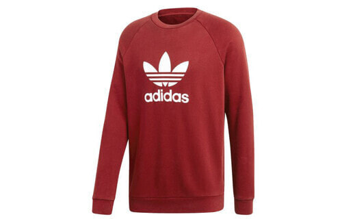 adidas originals三叶草 Trefoil Crew 男子卫衣 男款 红 / Толстовка Adidas originals Trefoil Crew CX1897