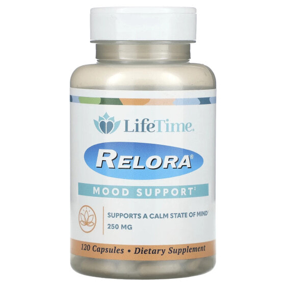 Травяная добавка LifeTime Vitamins Relora, Поддержка настроения, 250 мг, 120 капсул.