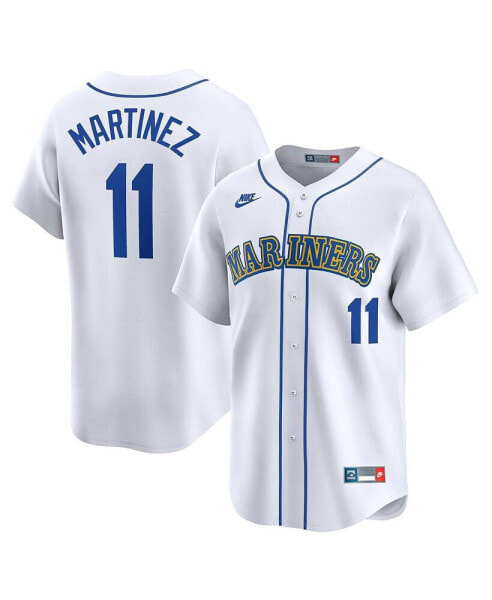 Men's Edgar Martinez White Seattle Mariners Throwback Cooperstown Limited Jersey