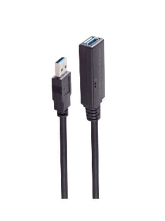 ShiverPeaks BS13-39485 - 30 m - USB A - USB A - 5 Mbit/s - Black