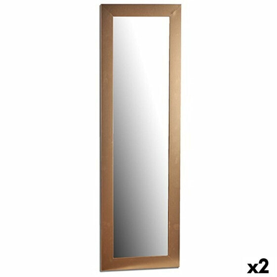 Зеркало настенное Настенное зеркало 41 x 131 x 1,5 см из золотистого дерева Gold & Wood Glass (2 шт.) Gift Decor