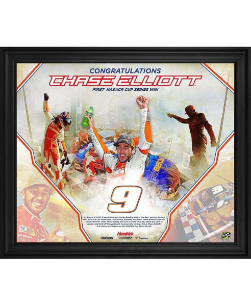Chase Elliott Framed 20" x 24" First Monster Cup Victory Collage