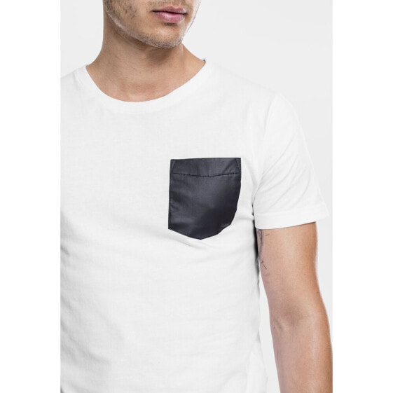 URBAN CLASSICS T-Shirt Leather Imitation Pocket