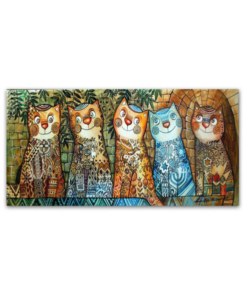 Oxana Ziaka 'Cats Of Israel' Canvas Art - 10" x 19" x 2"