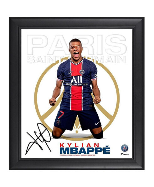 Коллаж с подписью Килиана Мбаппе Paris Saint-Germain, 15" x 17" в раме от Fanatics Authentic