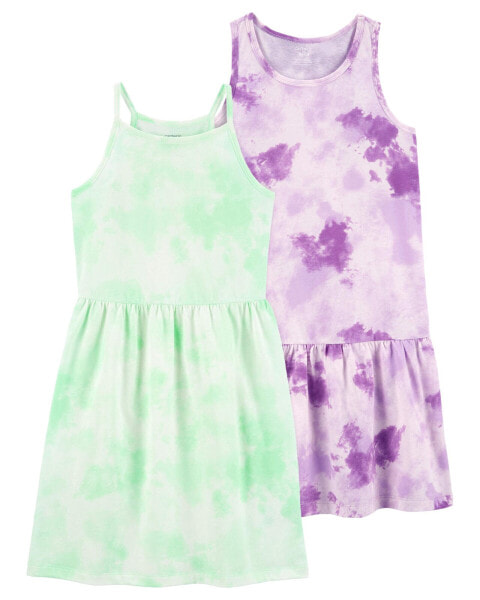 Kid 2-Pack Tie-Dye Tank Dresses 7