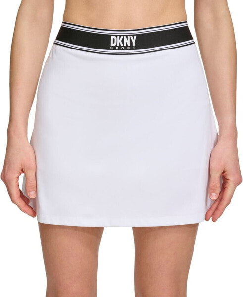 Юбка спортивная женская DKNY с логотипом и бейджиком, мини-длина