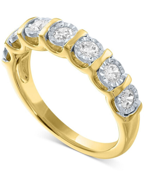 Lab-Created Diamond Band (1/2 ct. t.w.) in 14k Gold-Plated Sterling Silver
