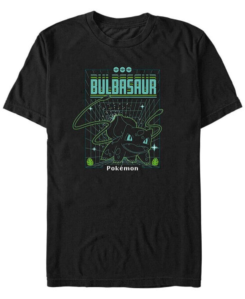 Men's Bulbasaur Grid Short Sleeve T-shirt