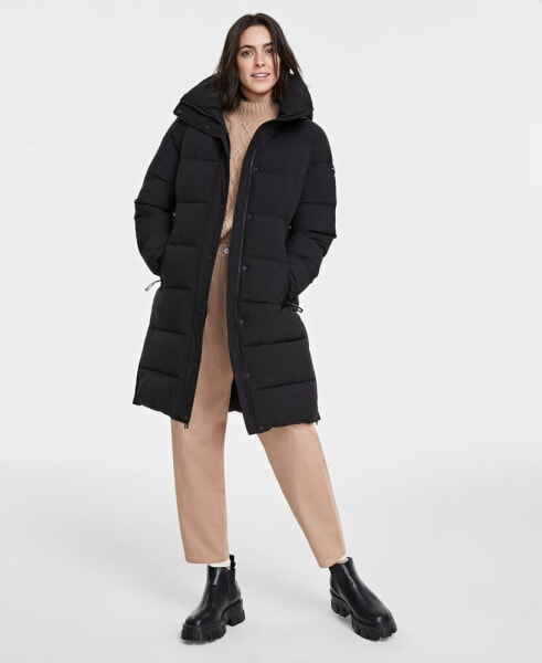 Women's Hooded Collared Puffer Coat