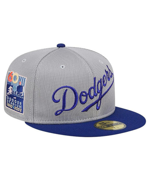 Men's Gray Los Angeles Dodgers Pivot Mesh 59FIFTY Fitted Hat