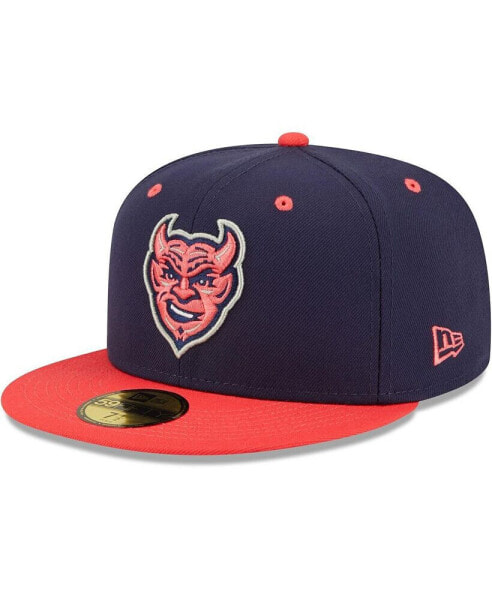 Men's Navy, Red Demonios de Des Moines Copa De La Diversion 59FIFTY Fitted Hat