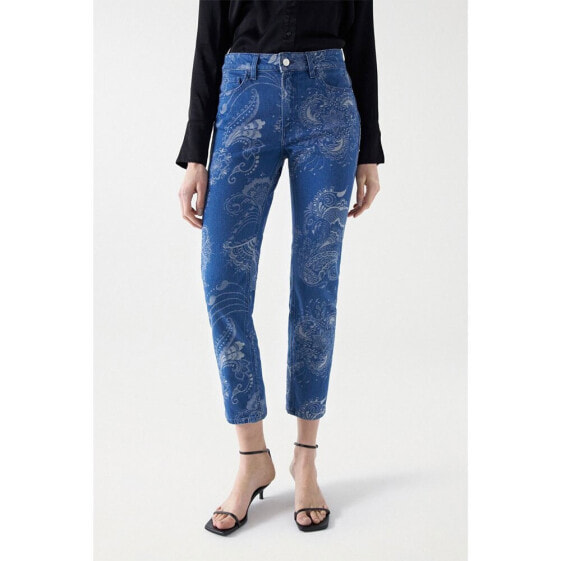 SALSA JEANS Destiny Jacquard Cropped Flare pants