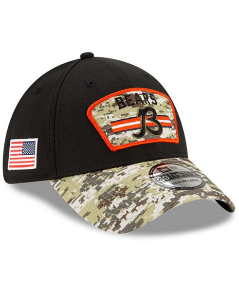 Men's Black-Camouflage Chicago Bears 2021 Salute To Service B 39THIRTY Flex Hat