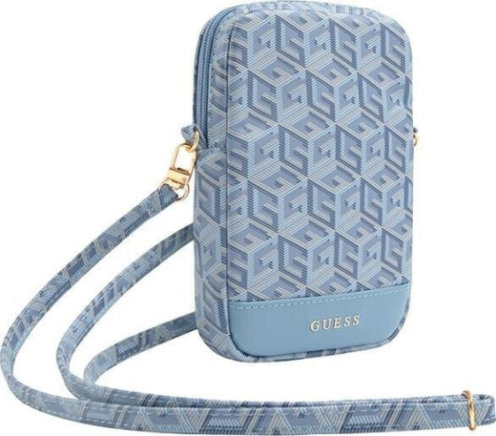 Guess Guess Zip GCube Bottom Stripe - Torebka na telefon (niebieski)