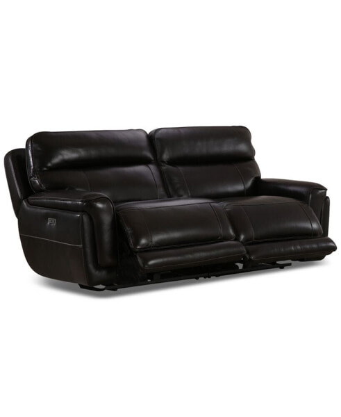 CLOSEOUT! Summerbridge 84" 2-Pc. Leather Sectional Sofa with 2 Power Reclining Chairs, Power Headrests and USB Power Outlet