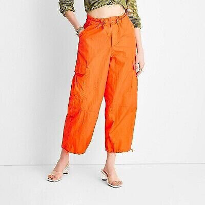 Women's Utility Nylon Cargo Pants - Future Collective with Alani Noelle Orange M