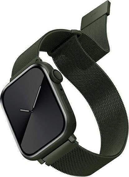 Аксессуар для умных часов Uniq Dante для Apple Watch Series 4/5/6/7/SE 42/44/45мм. из нержавеющей стали, зеленый