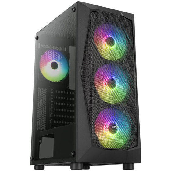 Aerocool Falcon V2 Midi-Tower - Acrylglas schwarz