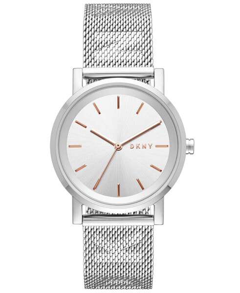 Часы и аксессуары DKNY Женские наручные часы SoHo из нержавеющей стали с сетчатым браслетом 34 мм, созданные для Macy's