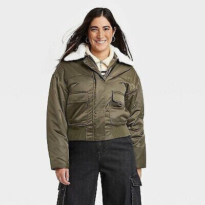 Women's Bomber Jacket - Universal Thread Moss Green S
