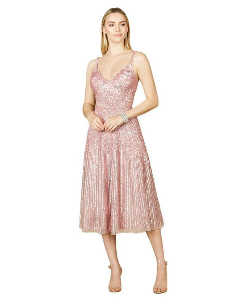 Women's Flowing, Sequin Midi Dress