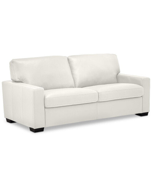 Ennia 75" Leather Apartment Sofa, Created for Macy's