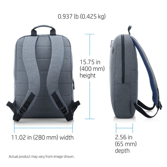 HP 15.6 in Value Backpack - Backpack - 39.6 cm (15.6") - Shoulder strap - 420 g