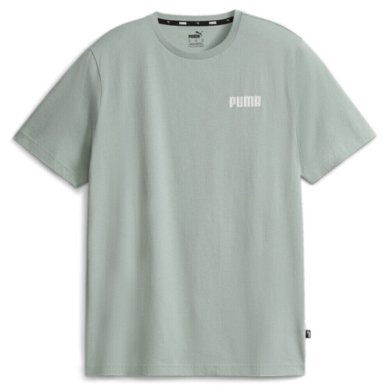 Puma Essentials Small Logo Crew Neck Short Sleeve T-Shirt Mens Green Casual Tops