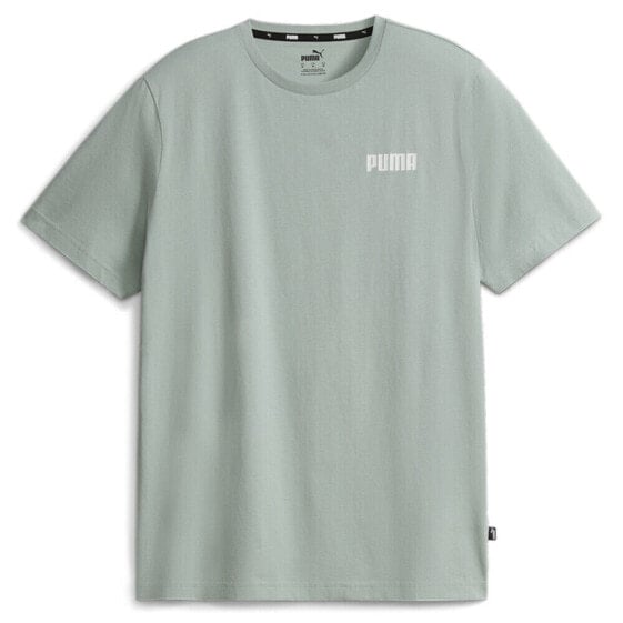 Футболка PUMA С коротким рукавом Основная модель с логотипом Essentials Men's Green Casual Tops