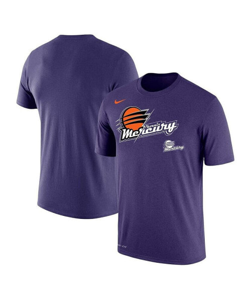 Men's and Women's Purple Phoenix Mercury Split Logo Performance T-shirt