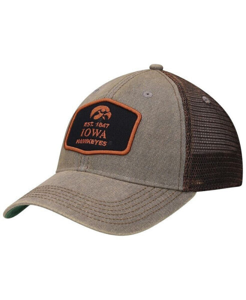 Аксессуар для головы мужской Legacy Athletic Шляпа Iowa Hawkeyes серого цвета Legacy Practice Old Favorite Trucker Snapback Hat